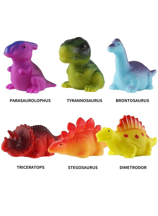 MAPIXO 6 Packs Light Up Floating Dinosaur Bath Toys Set, For Baby Toddler Nephew In Birthday Christmas Easter , Great Water Bathtub Shower Pool Bath Toy For Children Preschool - Image 5