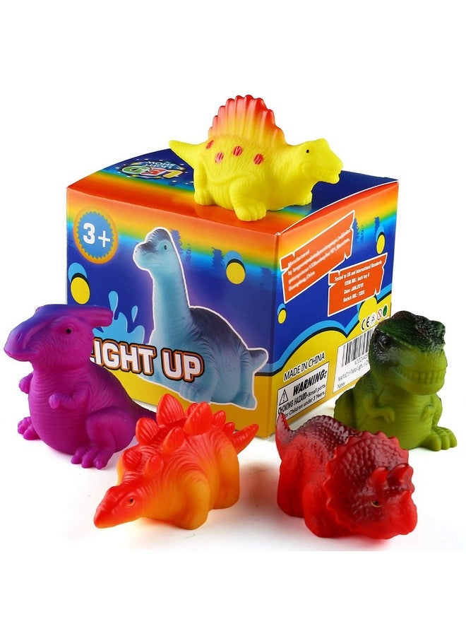 MAPIXO 6 Packs Light Up Floating Dinosaur Bath Toys Set, For Baby Toddler Nephew In Birthday Christmas Easter , Great Water Bathtub Shower Pool Bath Toy For Children Preschool - Image 3