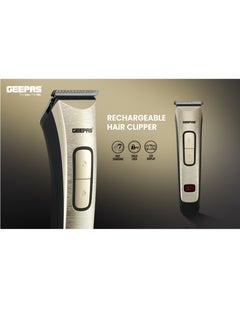 GEEPAS Geepas Rechargeable Hair Clipper GTR1383, Cordless Hair and Beard Trimmer with High Capacity Battery, Includes 4 Comb Attachments, Brush and Oil, Precision Steel Blade for Constant Cutting, Black and  - Image 5