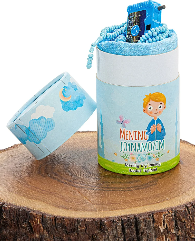 İhvan Online Uzbek My Prayer Rug with Money Box - Blue