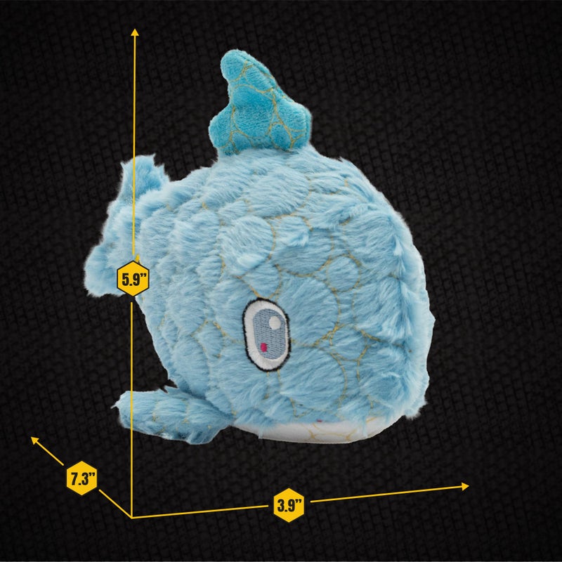 Bite Force - Durable & Strong Dog Toy Blue Whale with Squeaker, Kevlar-Reinforced Seams for Aggressive chewers- Blue. - Image 5