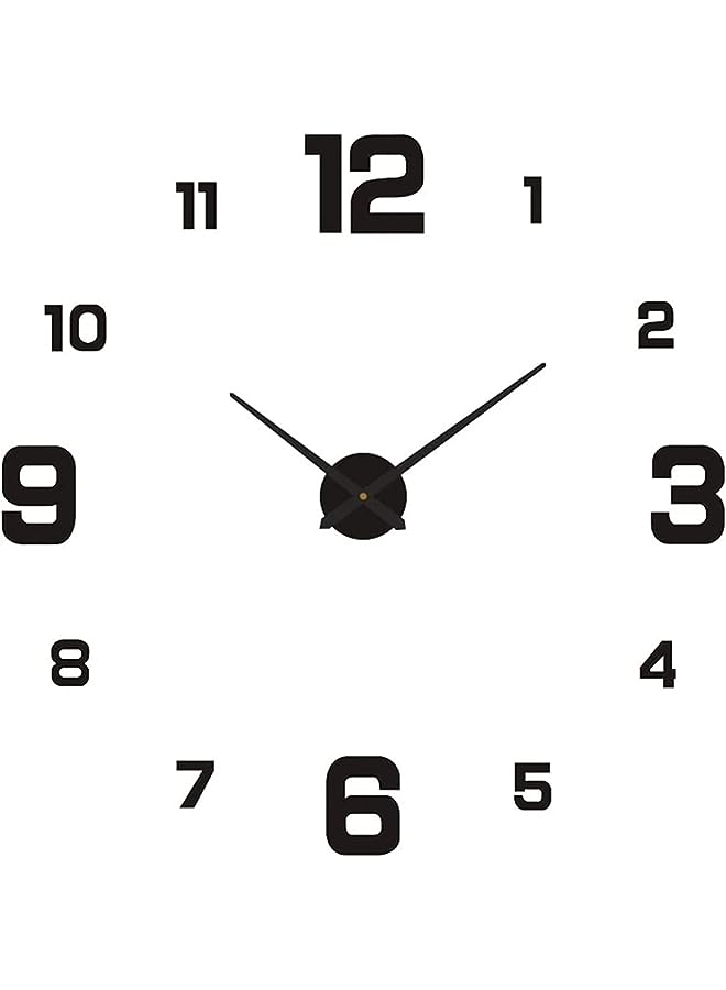Raxoom 3D Wall Clock, Frameless DIY Large Wall Clock Stickers, Acrylic Sticker Wall Clock Modern Design Clock, DIY Wall Decoration - Image 1