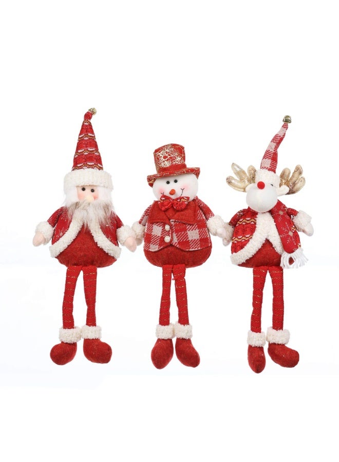 دمية إلك عيد الميلاد المحشوة ذات الأرجل الطويلة - دمية عيد الميلاد المحشوة للزينة المنزلية في فصل الشتاء - Image 3