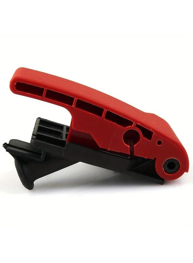 Black Engine Hood Release Lever With Red Locking Mechanism For Car - Image 4