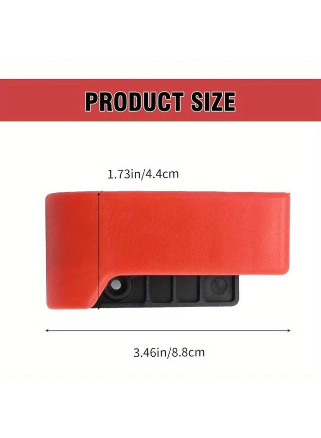 Black Engine Hood Release Lever With Red Locking Mechanism For Car - Image 2