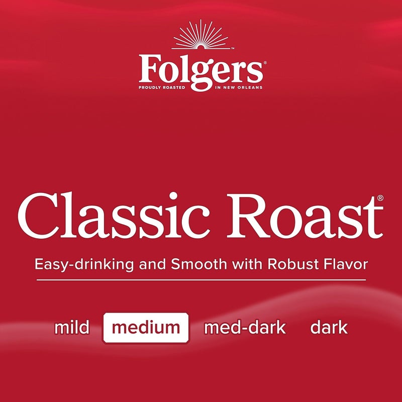 Folgers Classic Roast Ground Coffee, Medium Roast Coffee, 25.9 Ounce Canister - Image 4