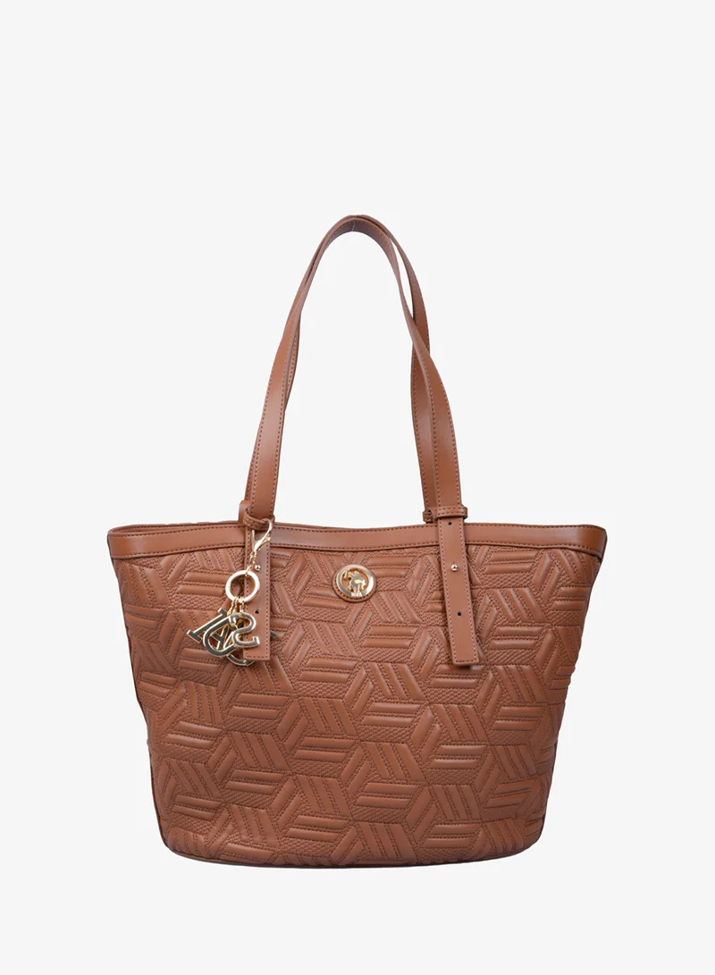U.S. Polo Assn. Women's Tote Bag, Ladies Large Capacity Shoulder Bag Handbag for Ladies Travel Bag for Girls Tan