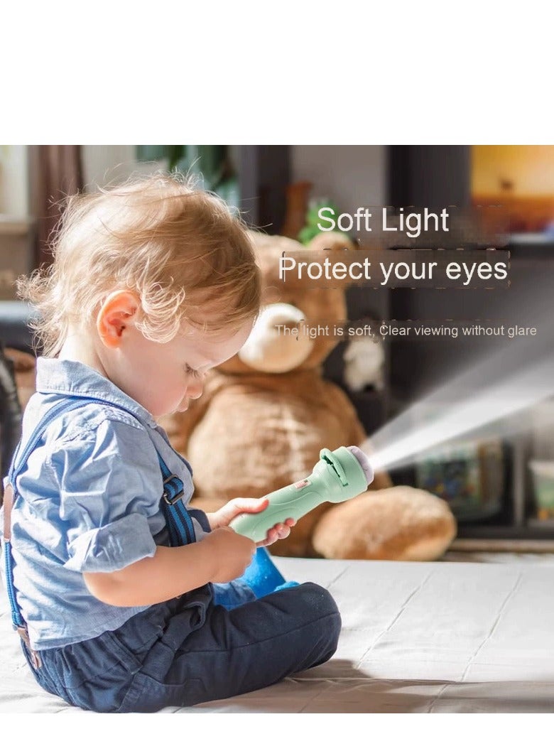 Cartoon Kids Projection Flashlight | Pink Mini Projector | 80 Image Slides | Educational Toy for Baby & Toddler | Handheld Toy Projector | Gift for Kids | Early Learning Night Light | Space, Animals, Food, Numbers & More | Market Stall Toy | Gift Box Packaging | 11.5*3.8 cm - Image 3