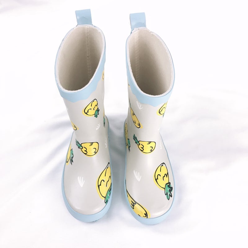 Enbihouse Ins Wind Pineapple Plum Blossom Children'S Boots Water Shoes Middle Tube Rain Boots Rubber Children'S Rain Boots - Image 1