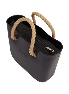 O bag O bag mini with Rope Sand Handles in Black  - Image 5