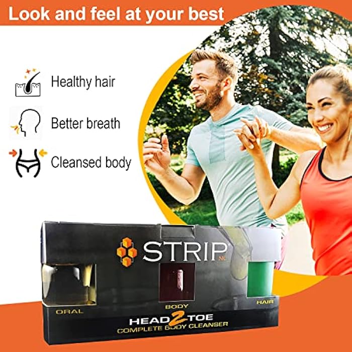 Wellgenix Strip Head 2 Toe Complete Body Cleanser - Extra Strength 4 Phase Cleansing - Quick Flush Cleanse, Fast Acting Capsules, Hair Follicle & Oral Cleanser - Image 4