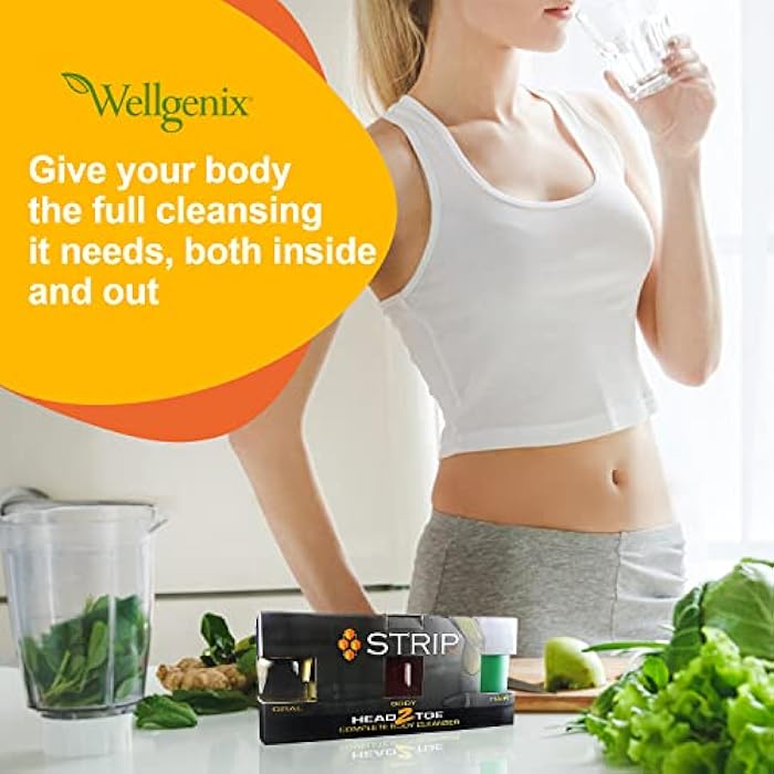 Wellgenix Strip Head 2 Toe Complete Body Cleanser - Extra Strength 4 Phase Cleansing - Quick Flush Cleanse, Fast Acting Capsules, Hair Follicle & Oral Cleanser - Image 5