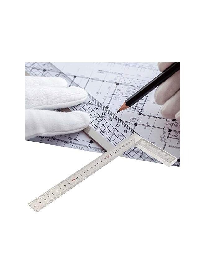 PROMASS 90 Degree Straight Ruler L Shaped Ruler Straightedge Right Angle Ruler Woodworking Measuring Gauge 30cm/11.8in(Standard) - Image 5