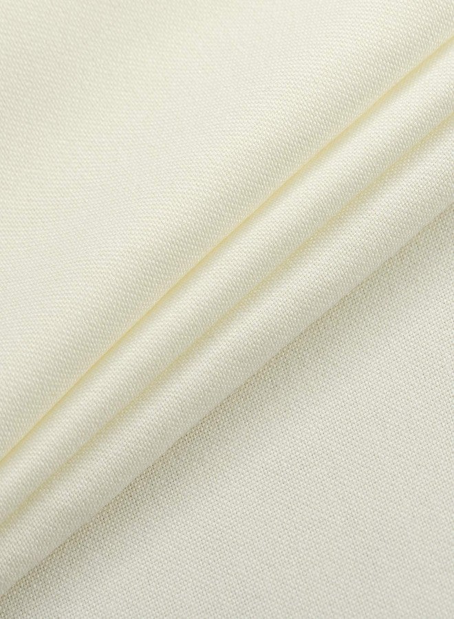 UPOPO Ivory Valance Curtains Living Room 18 inch Long Linen Textured Kitchen Short Small Mini Curtain Toppers Valance Bedroom Windows Cabinet Caravan Curtain Panels Grommet Top 1 Piece - Image 2