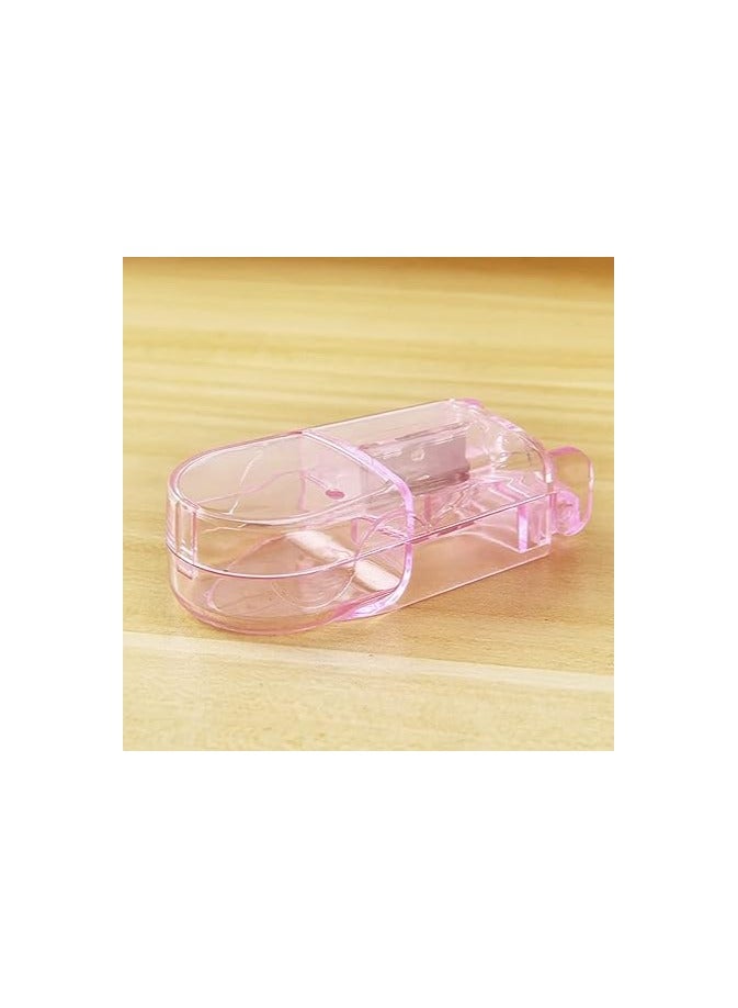 قاطعة حبوب الدواء الوردية من كوكوبيس، قطعتان للحبوب الكبيرة والصغيرة، 2 في 1 علبة حبوب، مقسم حبوب الدواء، تقطيع الحبوب إلى نصفين، قاطع أقراص بمقبض، مقسم أدوية مع شفرة لتقطيع الحبوب وتقسيمها (عبوة من قطعتين باللون الوردي) - Image 1