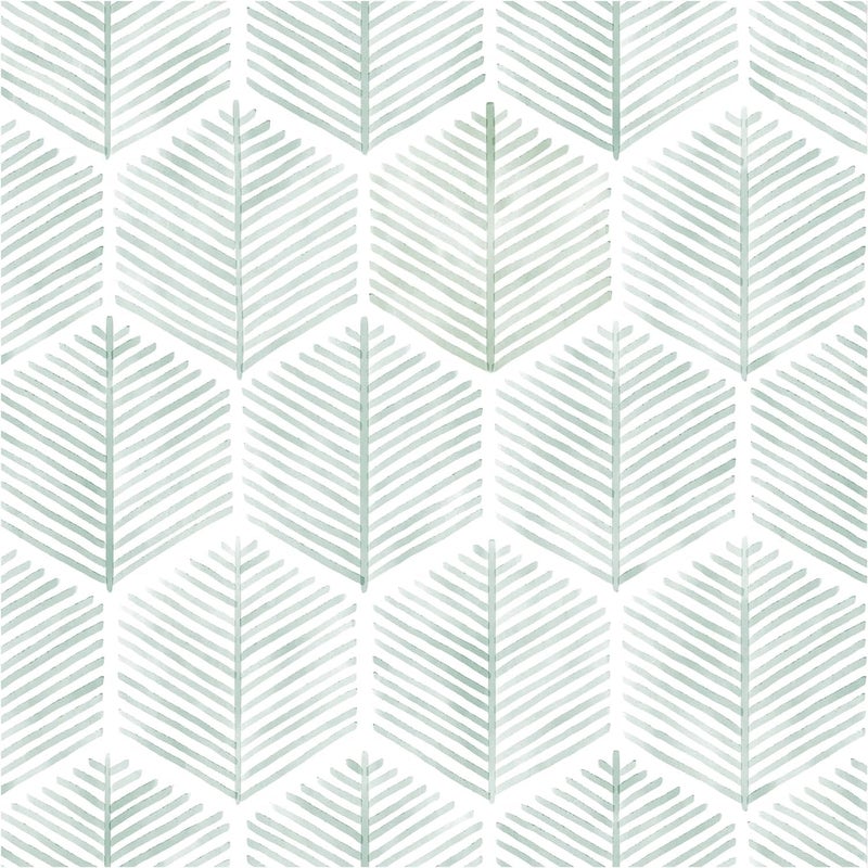Rylan Modern Peel and Stick Wallpaper Boho Contact Paper for Cabinets and Drawers Self Adhesive Wallpaper Removable Wallpaper for Bedroom Geometric Wallpaper for Bathroom Green/White 45 * 300 - Image 5