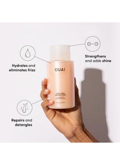 Ouai OUAI Thick Shampoo - Moisturizing Shampoo with Keratin, Marshmallow Root, Shea Butter & Avocado Oil for Thick Hair - Strengthens & Hydrates Strands - Paraben, Phthalate, Sulfate Free Shampoo - 10 oz  - Image 2