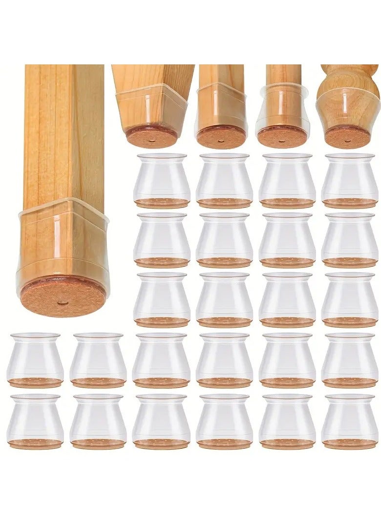 General 10-piece set of chair foot covers, thickened silicone silent table and chair foot covers, stool foot pads, chair legs Protective covers suitable for hardwood floors  - Image 1