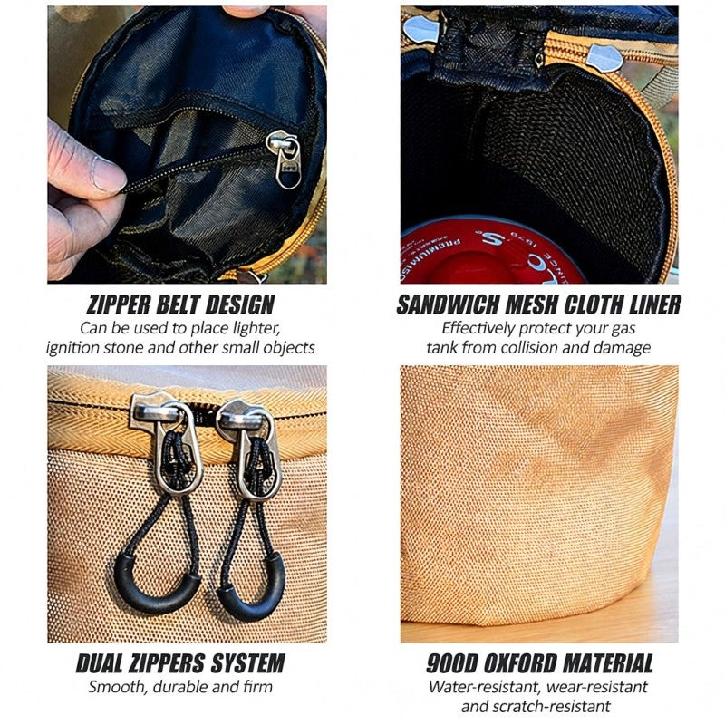 sundick Gas Tank Protective Case Fuel Cylinder Protector Storage Bag Portable Camping Lantern Storage Bag Outdoor Camping Gas Storage Cover - Image 5