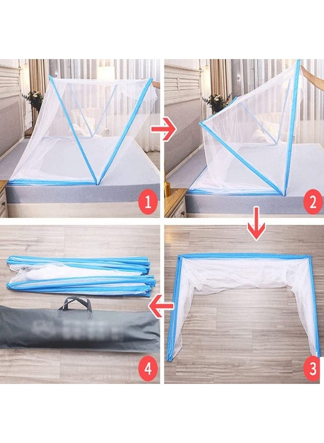 خيمة ناموسية قابلة للطي للسريرغطاء مضاد للبعوض للاطفال والكبار، شبكة ناموسية محمولة قابلة للطي للمنزل والسفر والاماكن الخارجية - Image 2