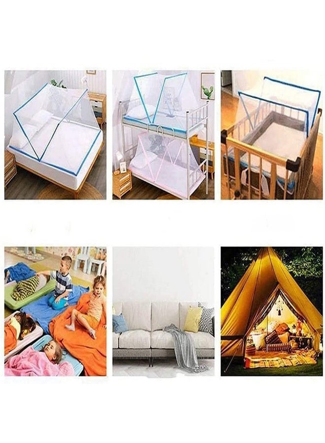 خيمة ناموسية قابلة للطي للسريرغطاء مضاد للبعوض للاطفال والكبار، شبكة ناموسية محمولة قابلة للطي للمنزل والسفر والاماكن الخارجية - Image 3