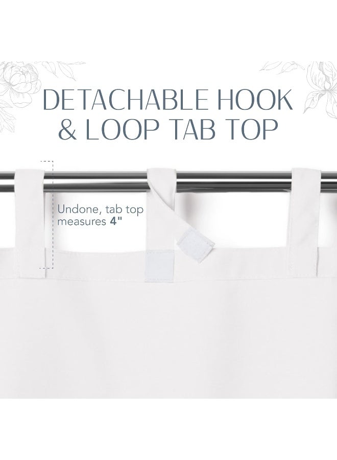 Elrene Home Fashions Matine Weatherproof Tab-Top Indoor/Outdoor Solid Color Curtain Panel for Porch, Pergola, Patio, Deck, 52â€W x 108â€L, White - Image 5