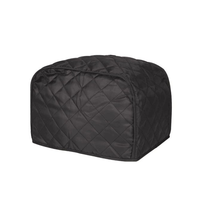2 SLICE TOASTER COVER POLYESTER FABRIC QUILTED TWO SLICE TOASTER APPLIANCE DUSTPROOF COVER FOR KITCHEN SMALL APPLIANCE DUST AND FINGERPRINT PROTECTION BLACK