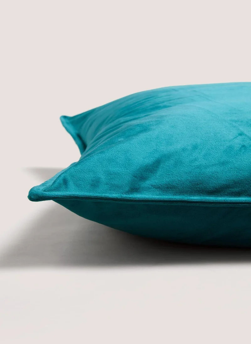 Matalan Large Teal Velvet Cushion