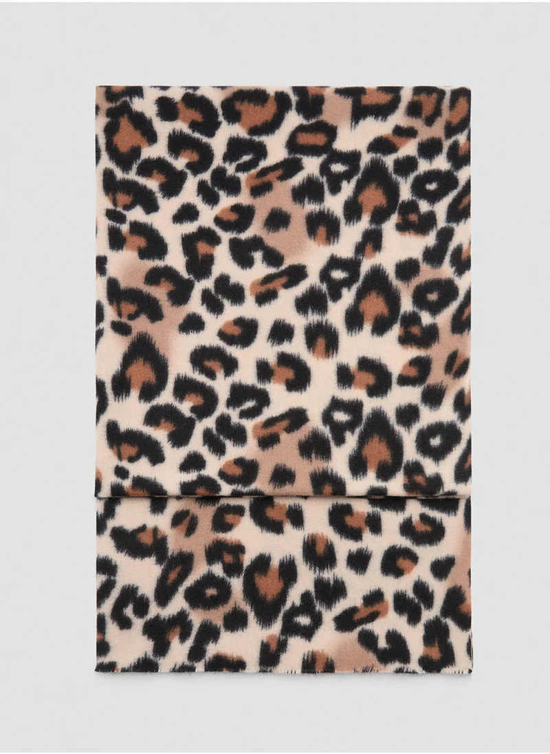 مانجو Leopard-Print Scarf