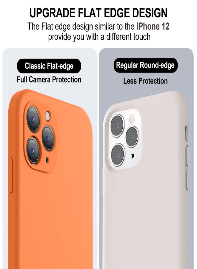Vooii Compatible with iPhone 11 Pro Max Case, Upgraded Liquid Silicone with [Flat Edges] [Camera Protection] [Soft Anti-Scratch Microfiber Lining] Phone Case for iPhone 11 Pro Max - Bright Orange - Image 3