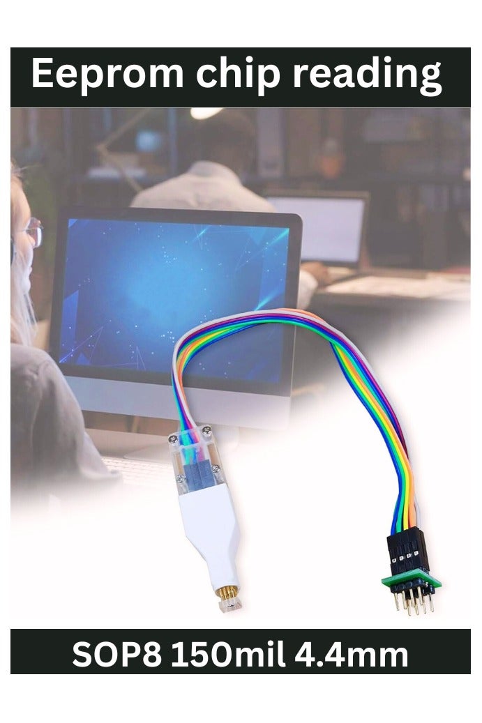اكس برو 5 مشبك قراءة شريحة إيبروم من الدقة س ص 8 150mil مشبك اختبار ذو جسم ضيق بمسافة 4.4 مم للاتصال الآمن - Image 3