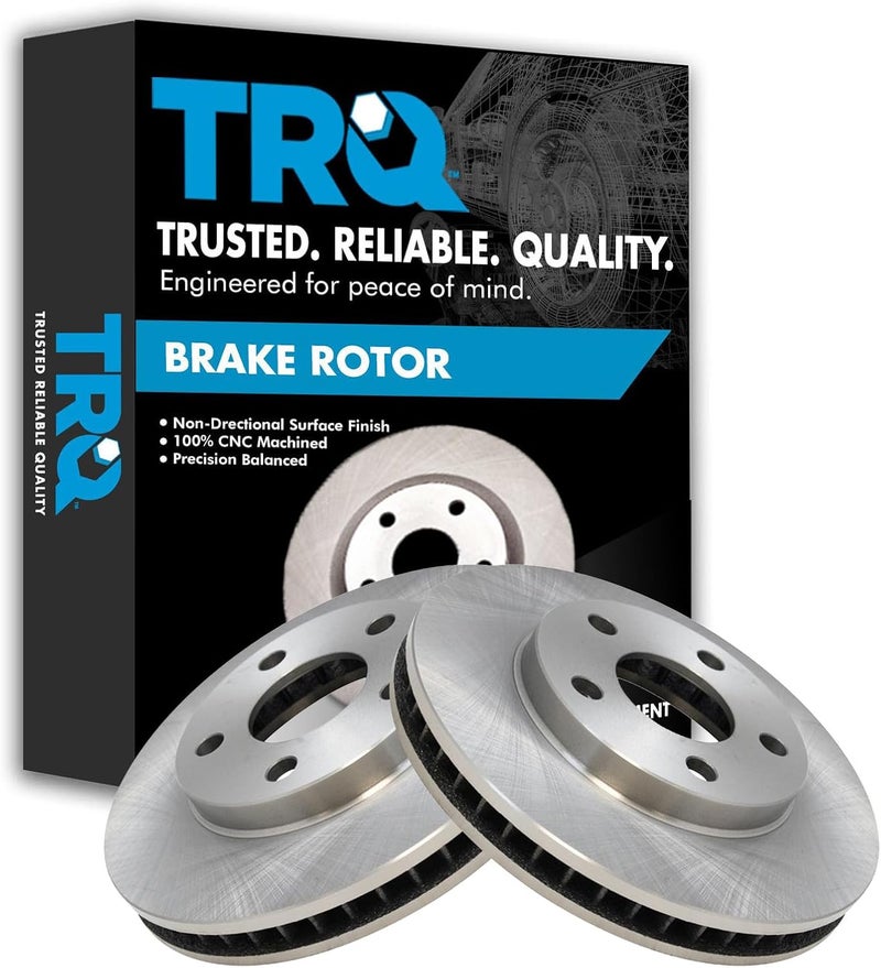 TRQ Front Disc Brake Rotor Pair Set Compatible with 88 / Bonneville/Century/Grand Prix/Intrigue/LeSabre/Montana/Regal/Silhouette/Trans Sport/Venture - Image 1