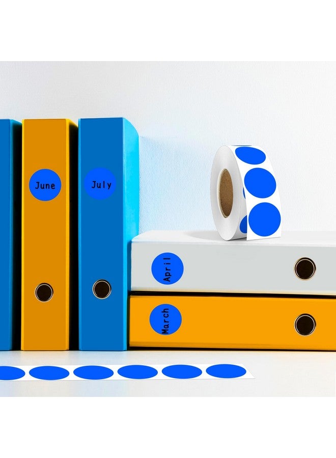 PARLAIM 1 Inch Round Color-Code Dot Stickers,10000Per/10 Rolls Dots Label Dispenser Box,Blue Circle Stickers Label For Office Home (Blue) - Image 5