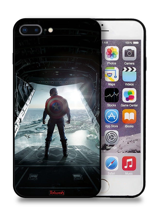 Tolwak Apple iPhone 8 Plus Protective Case Portrait Display Captain America - Image 1
