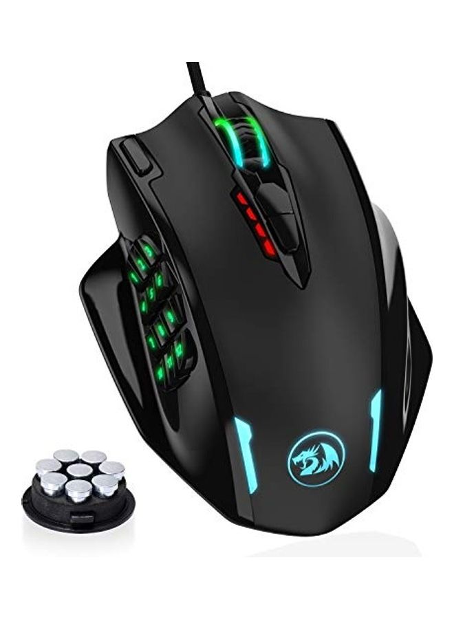 REDRAGON M908 Impact RGB LED MMO Mouse with Side Buttons Optical Wired Gaming Mouse with 12,400DPI, High Precision, 18 Programmable Mouse Buttons - Image 1