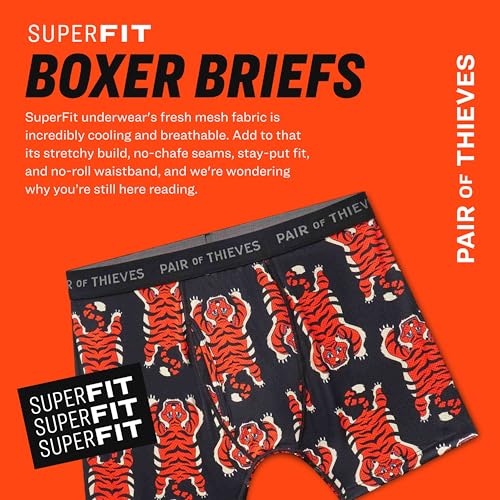 Pair of Thieves Super Fit Boxer Briefs for Men - Ultra Soft, Breathable, Quick-Dry Mens Underwear with 4-Way Stretch (3 Pack) - Medium - Classic Black - Image 2