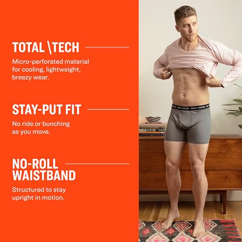Pair of Thieves Super Fit Boxer Briefs for Men - Ultra Soft, Breathable, Quick-Dry Mens Underwear with 4-Way Stretch (3 Pack) - Medium - Classic Black - Image 3
