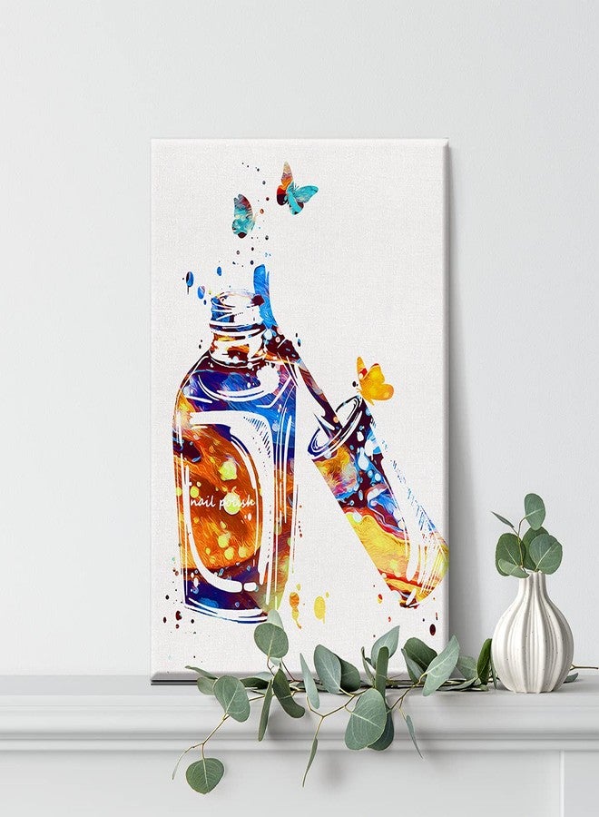 Nvhai Watercolor Wall Art Makeup Nail Salon Canvas Painting Prints for Home Beauty Salon Wall Decor Framed Artwork Gifts (12x15 Inch) - Image 5