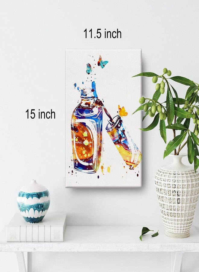 Nvhai Watercolor Wall Art Makeup Nail Salon Canvas Painting Prints for Home Beauty Salon Wall Decor Framed Artwork Gifts (12x15 Inch) - Image 2