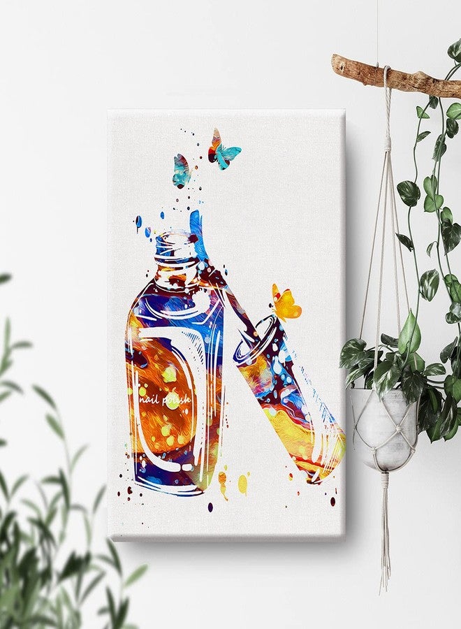 Nvhai Watercolor Wall Art Makeup Nail Salon Canvas Painting Prints for Home Beauty Salon Wall Decor Framed Artwork Gifts (12x15 Inch) - Image 4
