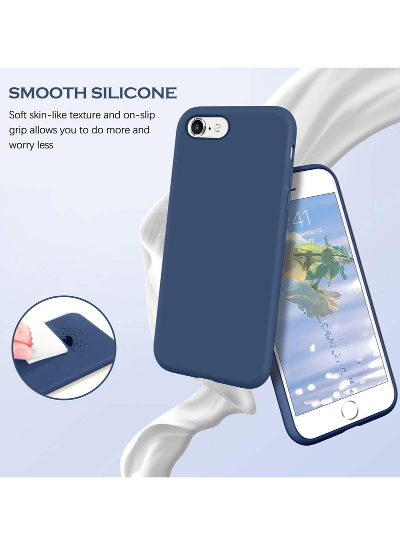 MIGOFAST iPhone SE Case 2022 2020 iPhone 8 Case iPhone 7 Case Non-slip Liquid Silicone Gel Rubber Bumper Phone Case Soft Microfiber Lining Hard Shockproof Protective Case Cover - Image 4