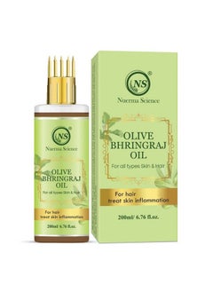 Nuerma Science Olive Bhringraj Hair Oil With Comb Applicator For More Deep Nourishment & Strong Hair200 Ml  - Image 1