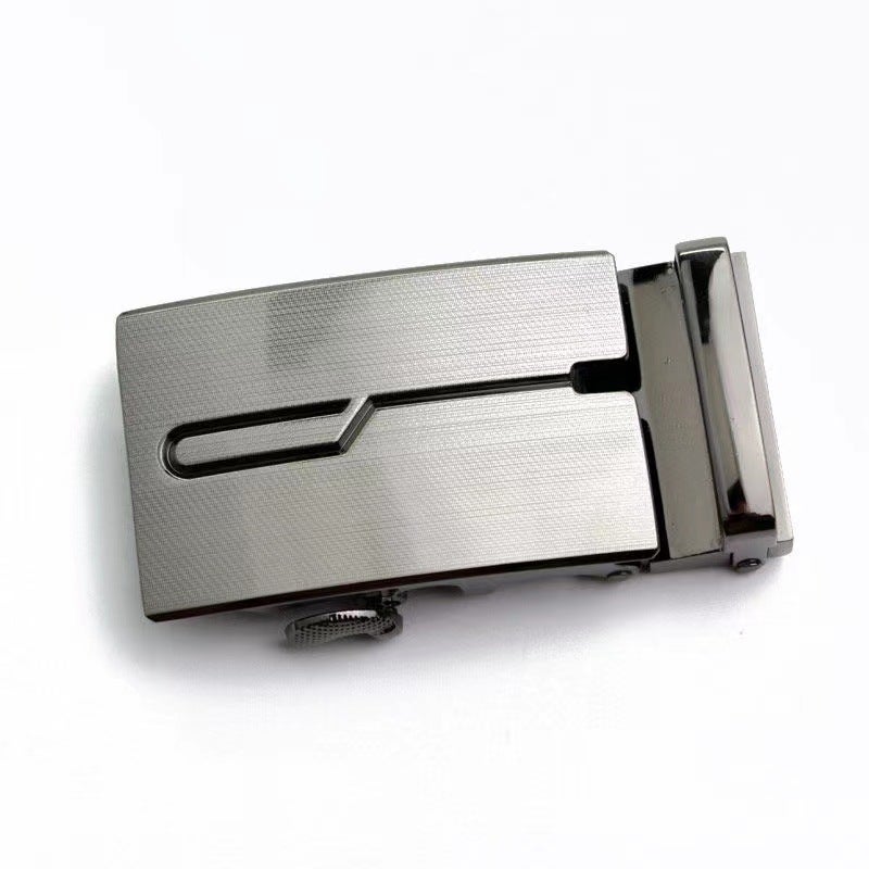 2023 Trendy Mens Alloy Belt Buckle 3.5CM Gunmetal p-shaped [without belt] 