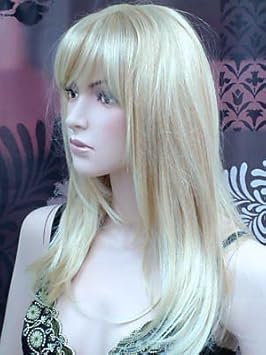 Forever young Forever Young UK Ladies Long Blonde Wig Razor Cut Face Framing Sleek Straight Wig with Fringe - Image 2