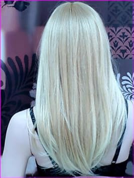 Forever young Forever Young UK Ladies Long Blonde Wig Razor Cut Face Framing Sleek Straight Wig with Fringe - Image 3