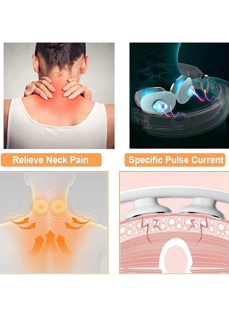 Arabest Neck Massager EMS Neck Acupoints Lymphvity Massage Device, Electric Pulse Neck Massage for Pain Relief, Intelligent Neck Massage with Heat, Lymphatic Drainage Machine with 12 Modes - Image 3