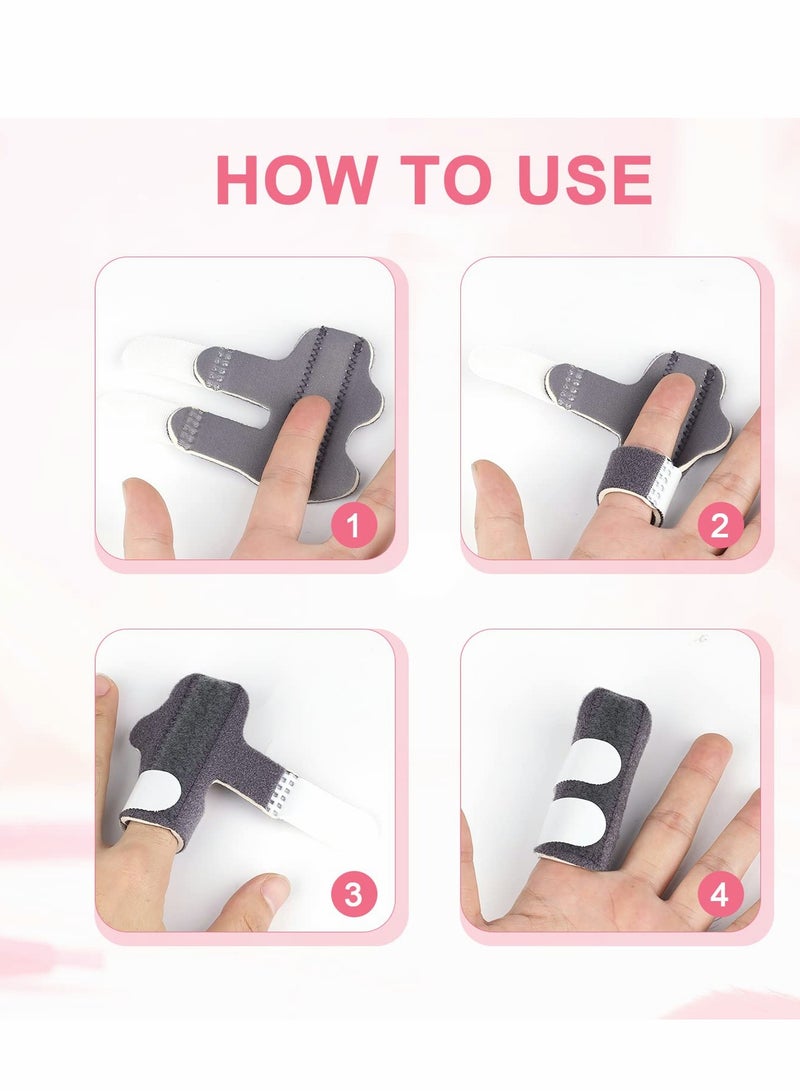 KASTWAVE 6 Pcs Trigger Finger Splints, Finger Brace,Finger Knuckle Immobilization,Broken Finger Protector, Broken Fingers Straightening,Arthritis Relief,Pain Relief,Fits Index Finger,Middle Finger,Ring Finger - Image 5