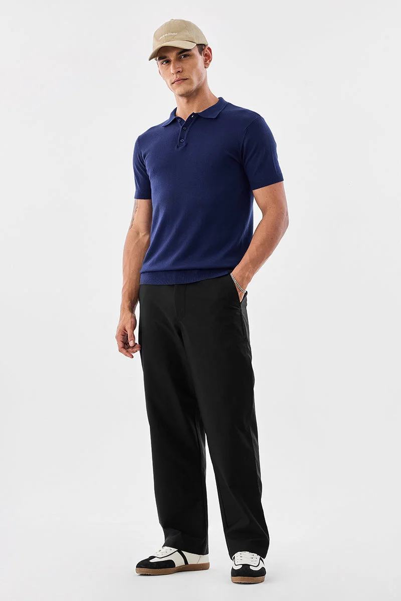 SNITCH Black Loose Fit Trousers