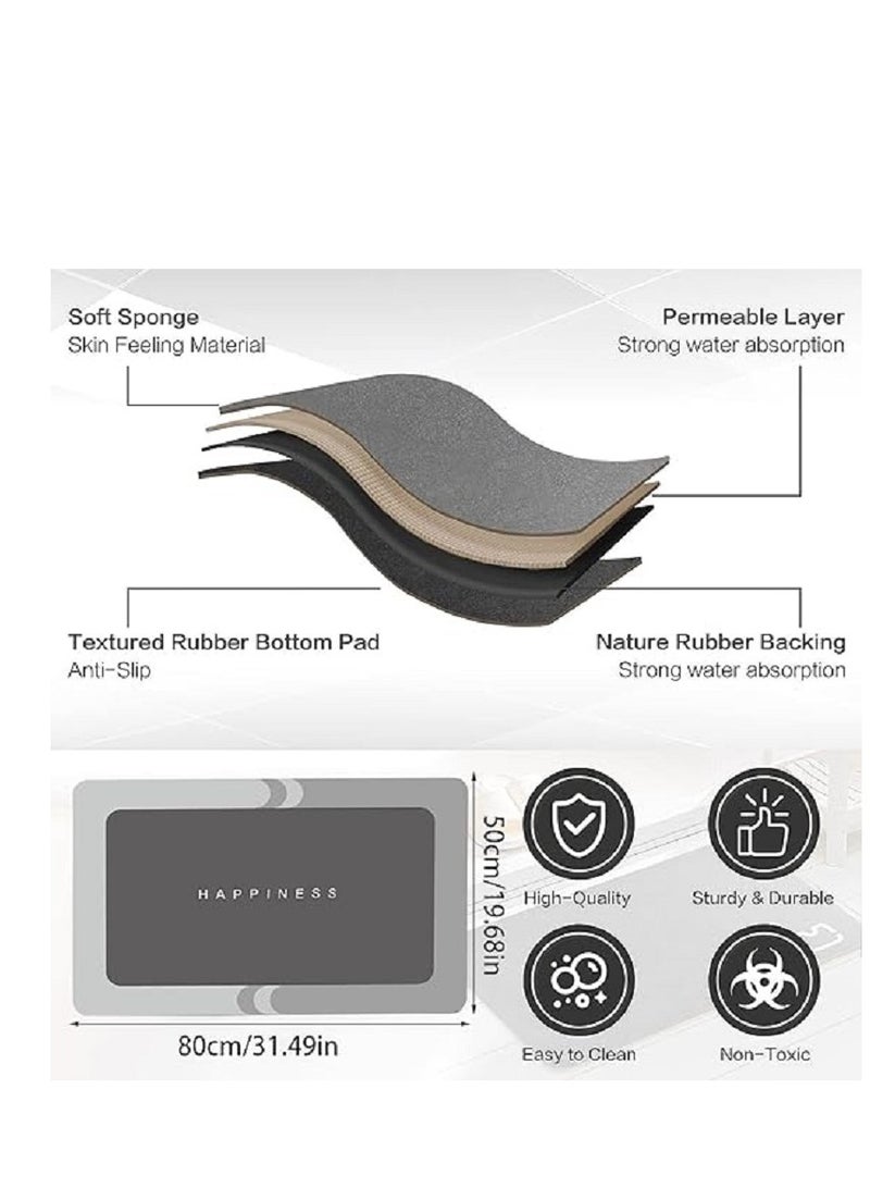 Bathroom Solution Super Absorbent Stain Resistant Non-Slip Bath Mat  - Image 4