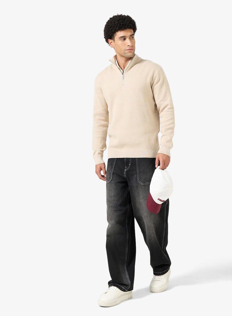 ريبلز مع نمشي سويت شيرت رجالي بسحاب نصفي - Image 4